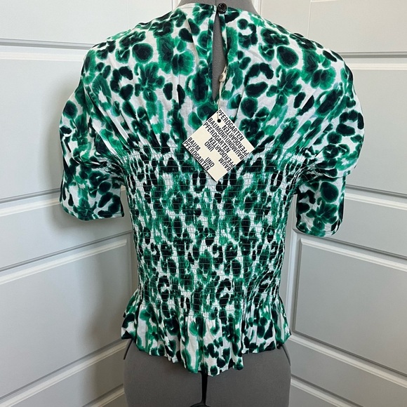 Baum Und Pferdgarten Mynowa Top in Floating Flower Green NWT Size 36 - Picture 7 of 10